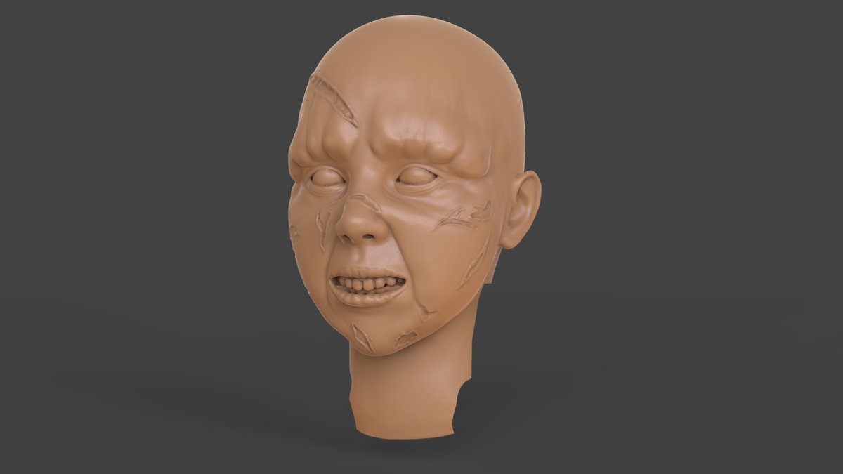 PaburoVIII's tweet photo. A #commission work #ReganMacNeil head from #TheExorcist made for #mechatronic and ready for #3dprint made with #ZBrush #Maya and #Render with #keyshot
#3d #3dart #noia #realistic #museum #demon #horror #halloween #atraction #movie #fanart #prop #haunted #house #hauntedhouse https://t.co/zqXzwqAI9N