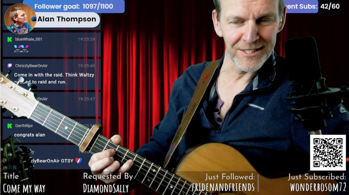 ToddCMO's tweet photo. Live now on LiveSpace: Singer songwriter Alan Thompson from North Wales, UK. Come take a look and a listen. https://t.co/6wO5M6pWlR #musician #streamer #streamlivespace https://t.co/z5Q7Ybyboc
