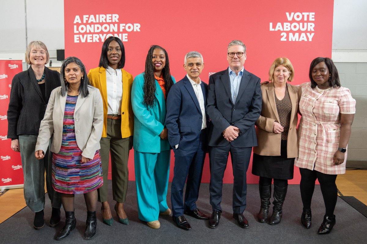Pleasure to be at <a href="/SadiqKhan/">Sadiq Khan</a> launch to be re-elected <a href="/MayorofLondon/">Mayor of London, Sadiq Khan</a> with a boost to council housing pledging to deliver 40K new council homes by 2030 <a href="/HarrietHarman/">Harriet Harman</a> <a href="/RupaHuq/">Rupa Huq MP</a> <a href="/FloEshalomi/">Florence Eshalomi MP</a> <a href="/DawnButlerBrent/">Dawn Butler ✊🏾💙</a> <a href="/Keir_Starmer/">Keir Starmer</a> <a href="/KarenBuckMP_/">Karen Buck</a> <a href="/abenaopp/">Abena Oppong-Asare MP</a> <a href="/stephenctimms/">Sir Stephen Timms</a> <a href="/LondonLabour/">London Labour</a>