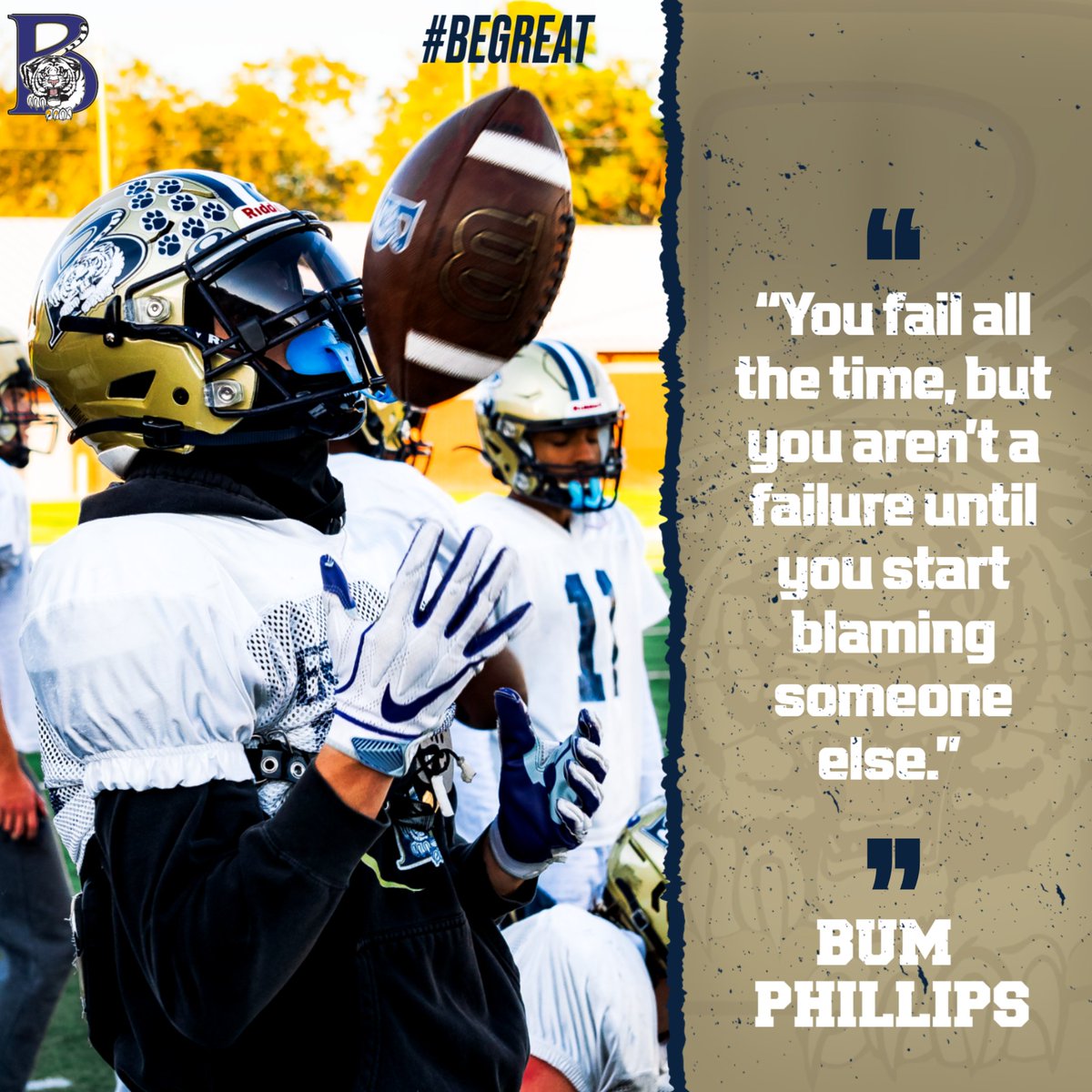 BHSBengalFB's tweet photo. Monday Motivation....BE GREAT THIS WEEK!!!
#WIN #BeGreat https://t.co/Plpth4zPNH