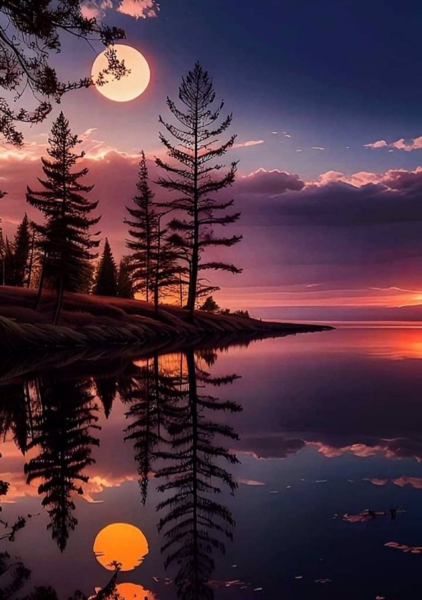 Full Moon reflection.