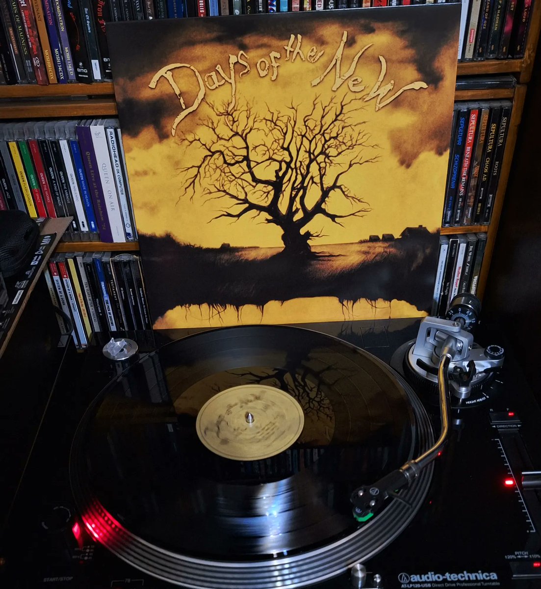 Touch, Peel and Stand #nowspinning #DaysOfTheNew #YellowAlbum #Vinyl #classicalbums #25thanniversary #myvinylcollection