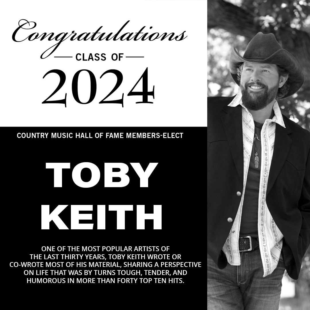 Nobody more deserving. @tobykeith @countrymusichof