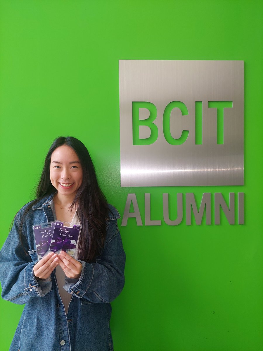 🏆Congrats to our 2024 Winter Convocation contest winners Sally and Valeriia! Thank you to all who participated and download our @BCIT Alumni Perks app for more chances to win.