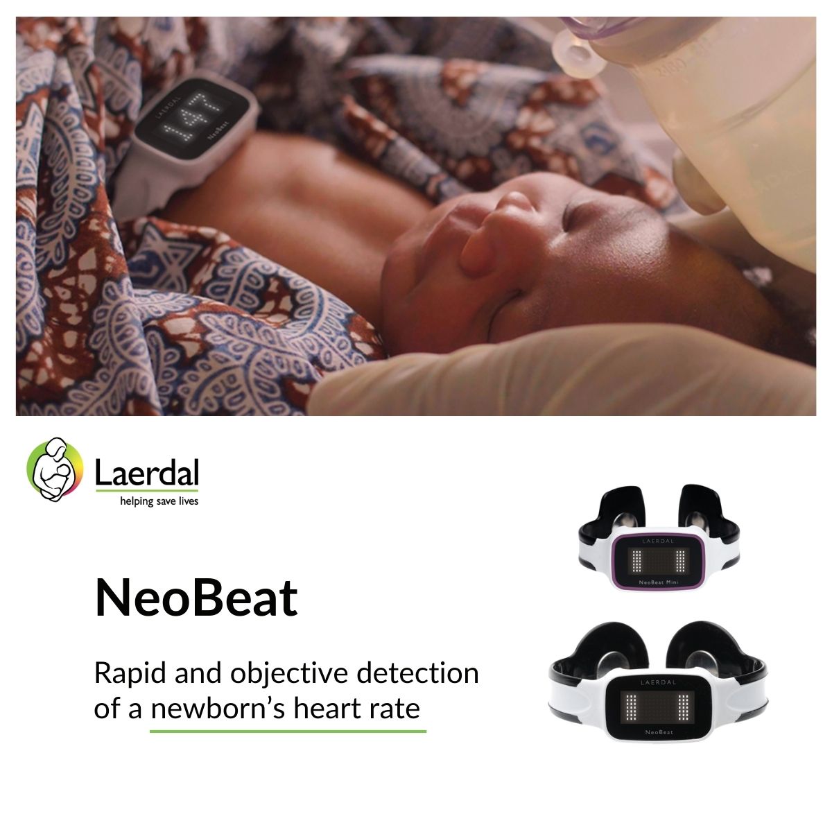 Have you seen or used NeoBeat? When applied on the newborn’s wet torso, NeoBeat rapidly and objectively detects the newborn heart rate in real-time. Discover more about NeoBeat here: shop.laerdalglobalhealth.com/product/neobea… #neonatalcare #neonatology