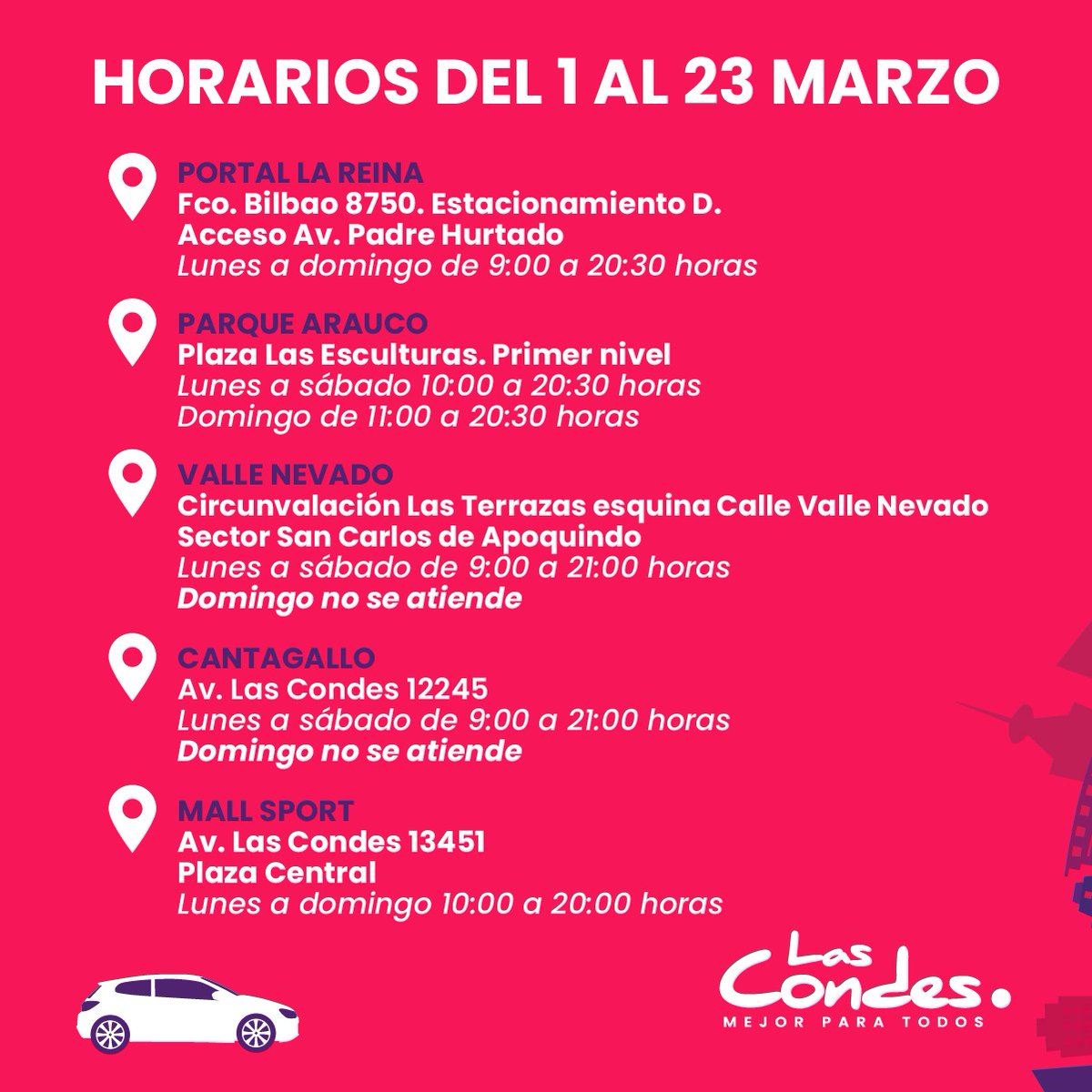 Renueva tu Permiso de circulación en Las Condes y sigamos construyendo una mejor comuna 🚗✨
✅ Conoce nuestros puntos de pago presenciales en diversos lugares de la comuna para que puedas realizar este trámite de manera rápida y fácil 🙌.
Paga online en lascondes.cl
