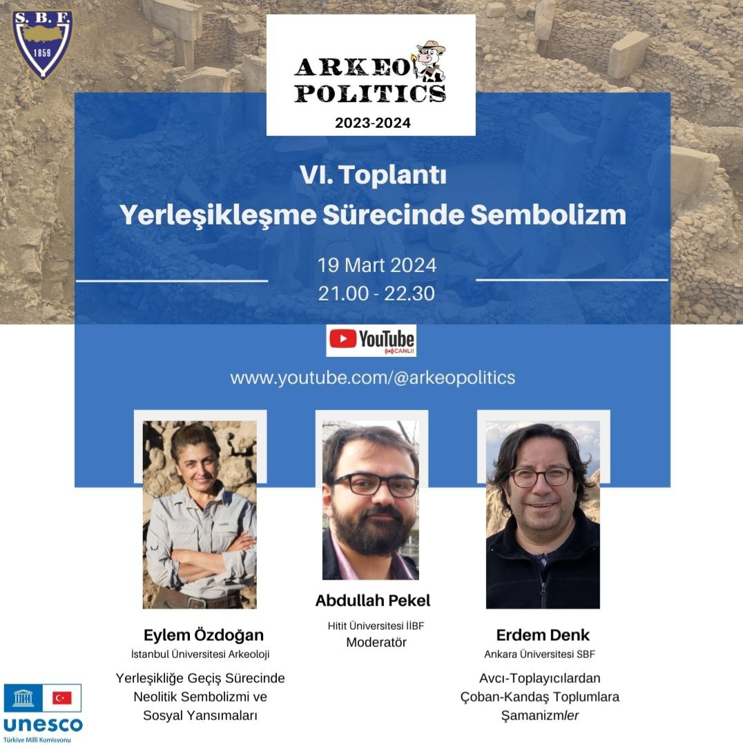 erdemdnk's tweet photo. @arkeopolitics Toplantıları'nda, Sayburç bulguları özelinde yerleşikleşme sürecindeki sembolizm ve ilksel göçerlerden konar-göçerlere Şamanizler ele alınacak.

Canlı yayın linki 👇

https://t.co/4KHSqKdqQr https://t.co/mEI8bzU4s4