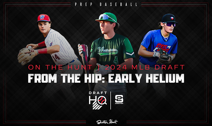 𝐅𝐫𝐨𝐦 𝐓𝐡𝐞 𝐇𝐢𝐩: #MLBDraft 𝐄𝐚𝐫𝐥𝐲 𝐇𝐞𝐥𝐢𝐮𝐦 @ShooterHunt shares 10 buzzy prep prospects tearing up the early spring including 5 sleeper names. 🎈📈 👇 🔗 loom.ly/_pC_FrQ | @PBR_DraftHQ