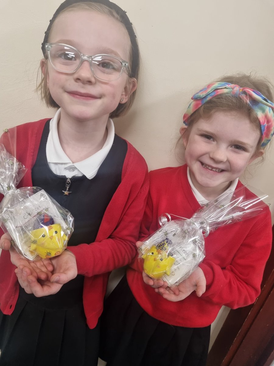 Dosbarth Seiriol have these lovely Easter gift sets for sale from their class enterprise £5 each for a chocolate egg, egg cup and Easter bracelet Message JonesL1179@hwbcymru.net to order or pop to class and see the children Diolch