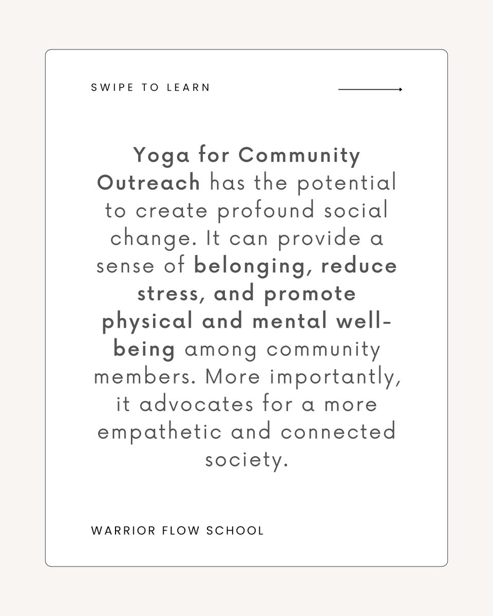 warriorflows's tweet image. Yoga for Community Outreach has the potential to create profound societal change. 

Follow us for more insight on trauma informed  approaches.

#WarriorFlow #WarriorFlowSchool #YogaForCommunityOutreach