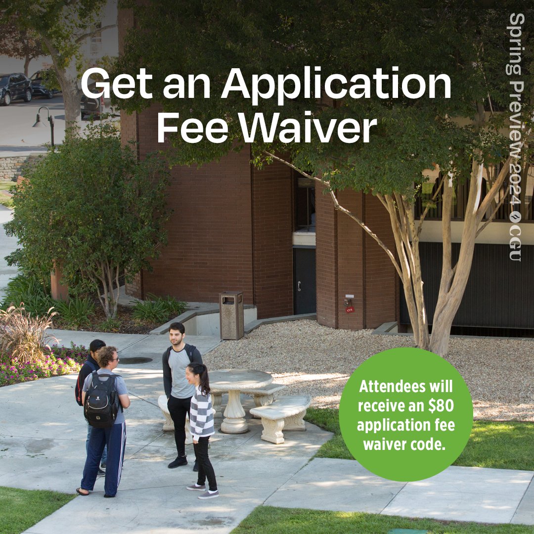 Considering graduate school? You’re invited to Discover CGU: Spring Preview 🌷 Experience an in-person graduate course at Claremont Graduate University <a href="/CGUnews/">CGU</a> , tour campus, connect with the CGU community, and discover how a master's or doctoral degree can accelerate your