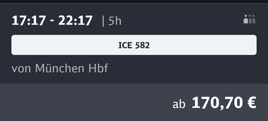 Chip_1909's tweet photo. @DB_Bahn Hi,
Es handelt sich um den ICE582 von München nach Hannover am 27.03 um 17:17.
Habe die Bilder mit den Preisen hinzugefügt https://t.co/qeJpiEVQRv