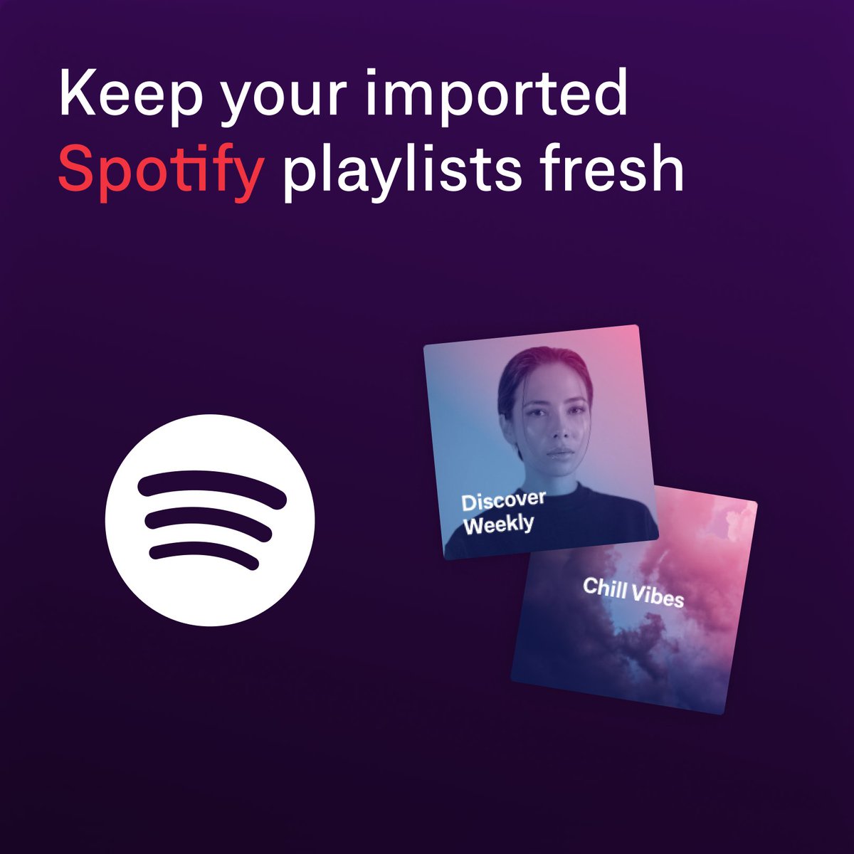 As if it wasn’t easy enough to make your favorite playlist business legal, it is now even easier to keep them synced! 🎵 Keep them fresh with these steps: 1. Select the playlist you’ve imported from Spotify. 2. Press sync to refresh - updating with the songs you’ve added.