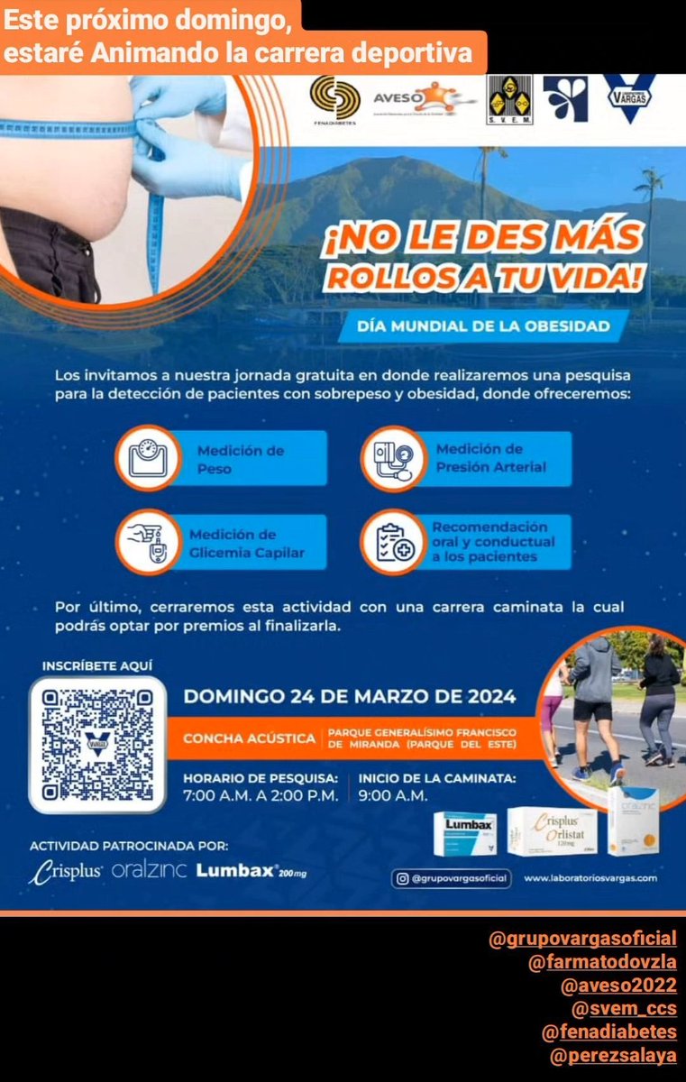 Les estaré acompañando en la #Animación, este próximo domingo 24 de marzo en #ParquedelEste, buen temprano, junto a mi Familia de #LaboratoriosVargas Entrada libre!