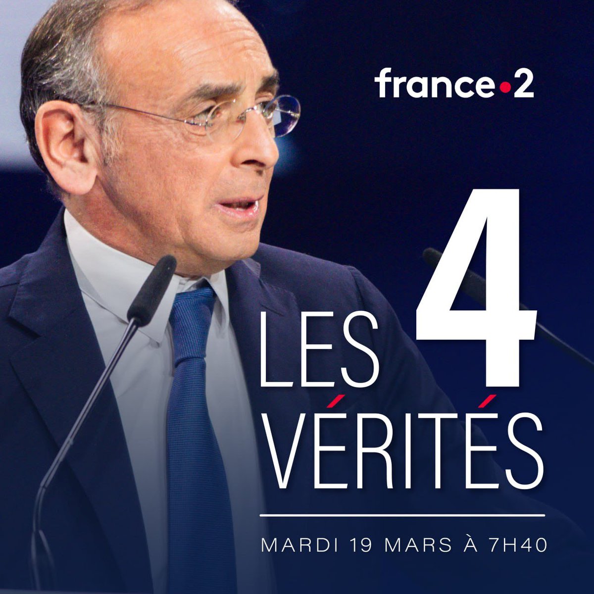 Rendez-vous avec le boss demain matin sur France 2 pour Les 4 Vérités à 7h40 😎🔥 Soyez au rendez-vous! 
Bonne soirée à tous les conquérants 🔵⚪️🔴

#EricZemmour #Les4V #Les4Verites #France2 #Europeennes2024 #MarionMarechal #AvecMarion #VotezMarion #LaFranceFiere #Reconquête 🌿🇫🇷