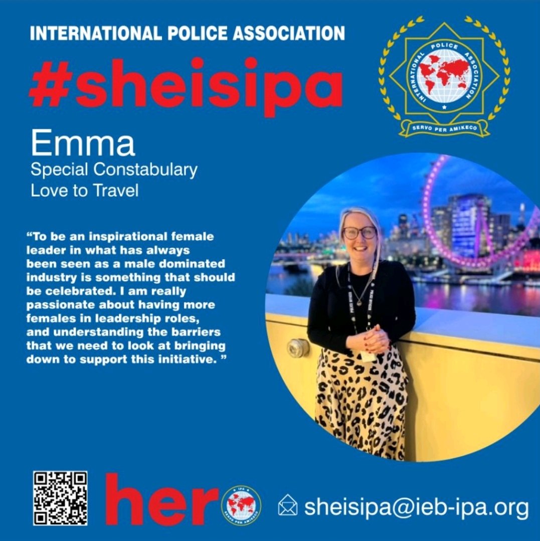 Day 18 of #sheisipa @uk_ipa @ipaiac project: Spotlight on S/Sgt Emma Lofts, our Chief Officer's Staff Officer. Mr. Deller: 'Having Emma in this key role exemplifies leadership and paves the way for other inspirational women in the MSC.' #metpolice #womeninpolicing #leadership