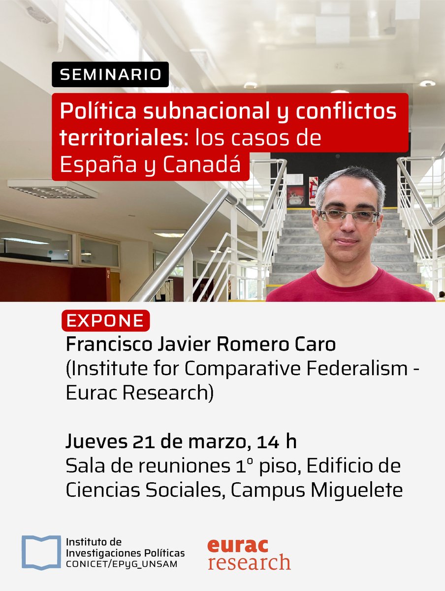 Este jueves, dos seminarios imperdibles en el Campus. ¡No te los pierdas! 📌14h: 'Política subnacional y conflictos territoriales: una mirada a los casos de Canadá y España', en el que @Francisco_RC, de @EuracFederalism, contará los avances de su investigación en @LoGov_RISE