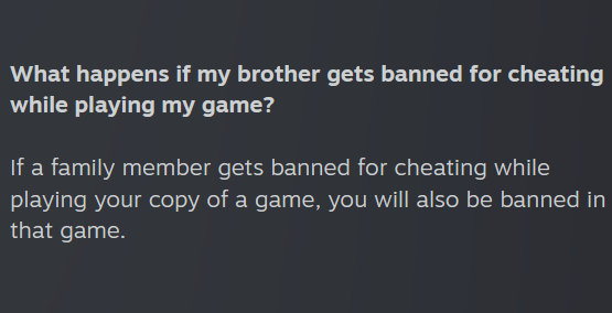 now, son, I'm passing this steam family account to you with the understanding that we've been VAC ban free for six generations. Your great great grandfather had to aim by hand on de_dust deagles only and you will too.