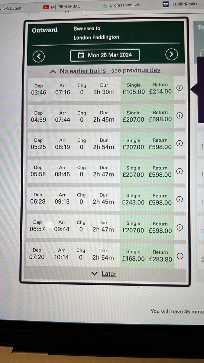 adeblakey's tweet photo. @GWRHelp taking the piss with train ticket prices. Return to London for 2 £600. Hope you go bust you thieving cnts https://t.co/NDrVPmXVgJ