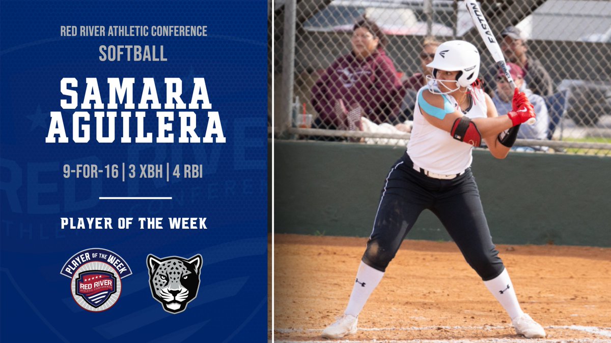 Samara Aguilera of @TAMUSASports was named RRAC softball player of the week for March 11-17. Story: redriver.prestosports.com/general/2023-2…