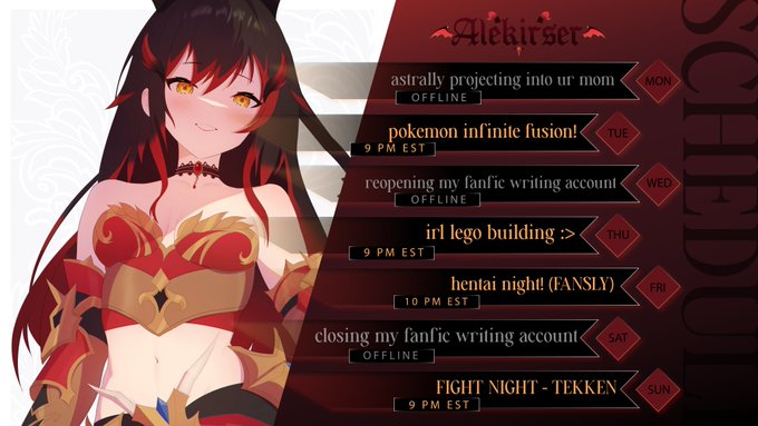 THIS WEEK'S SCHEDULE (MAR 18 - 26) 
yuh yuh yuh YUH :D
art by pokyo https://t.co/mZhmn5JGbM
