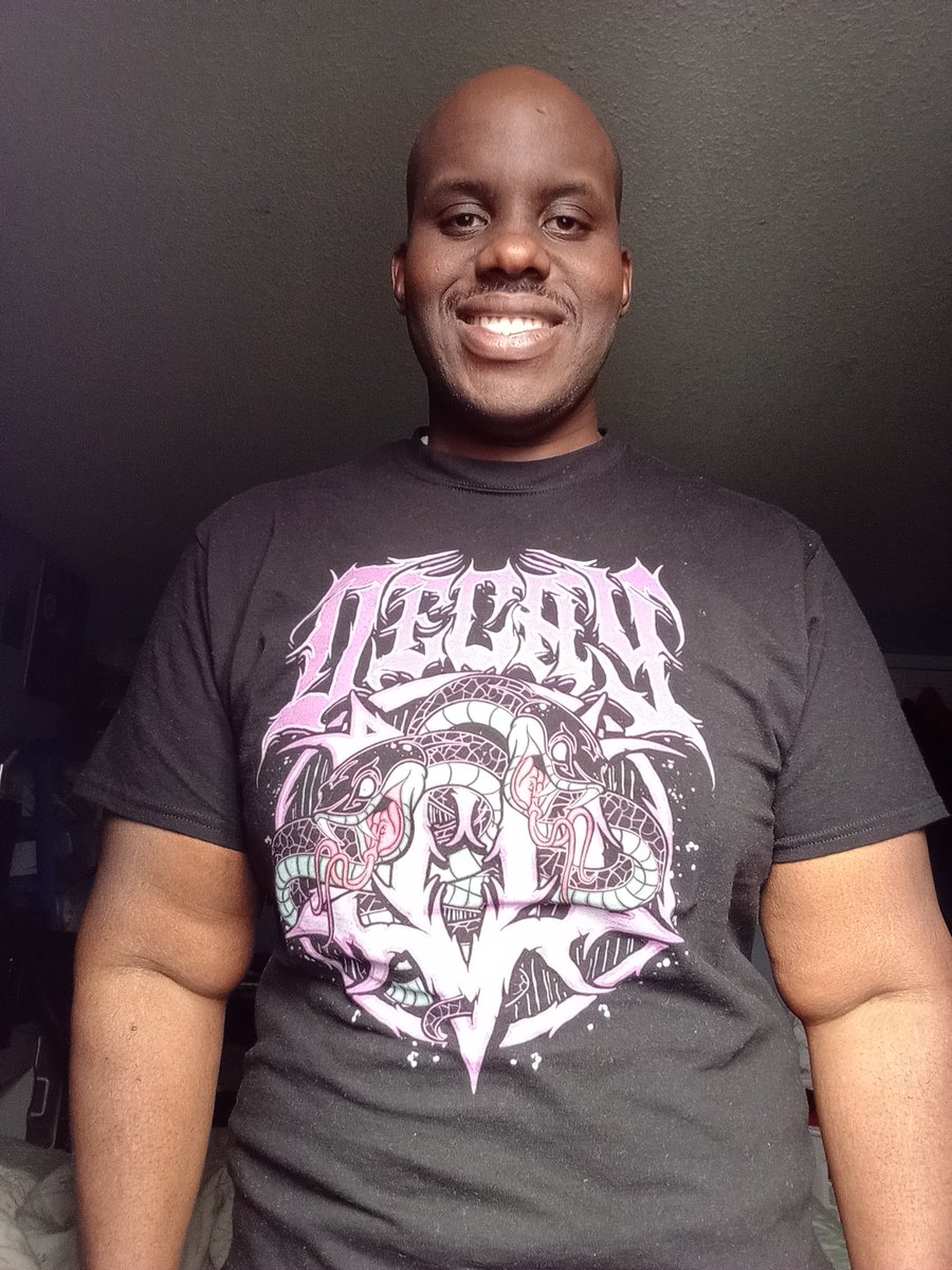 #MultiverseMailCall I got a brand new Decay T-shirt from last month. I especially wanna thank #Decay @WeAreRosemary and @FearHavok on @ThisIsTNA for giving out the T-shirt. I will keep them forever for the Hive.