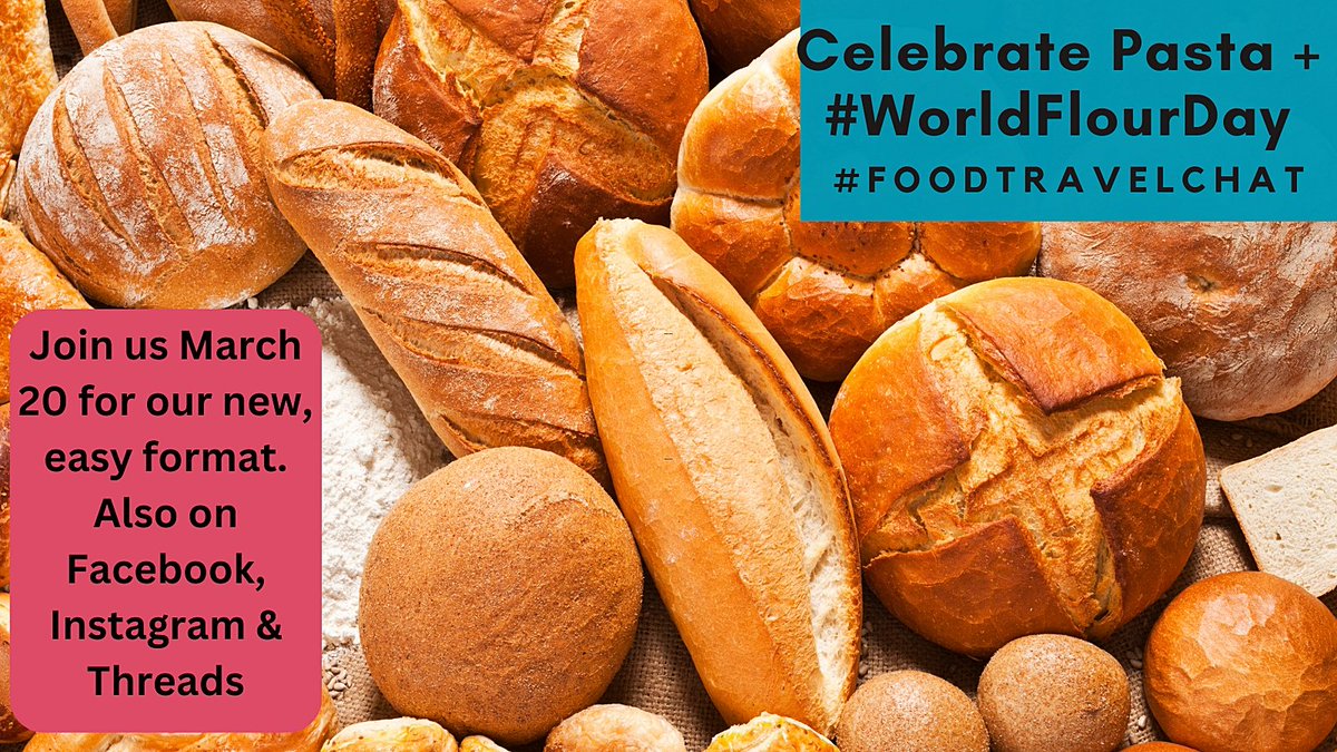 There's a world of beautiful breads and pastas (and other flour-based treats) out there. Let's #FoodTravelChat about them Wed. Preview the chat below. realfoodtraveler.com/this-week-on-f…