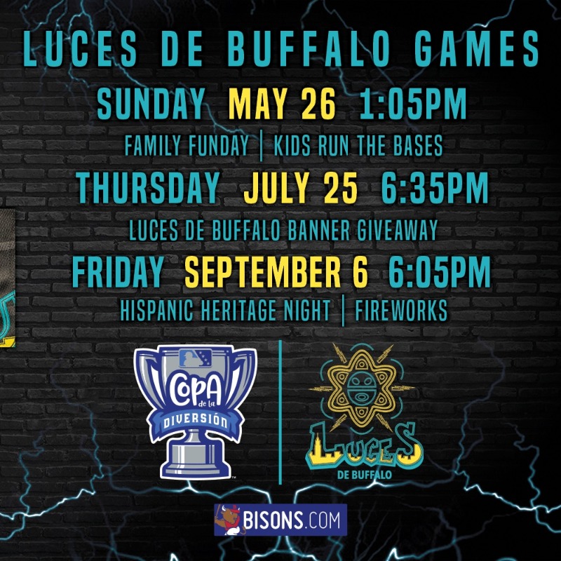 BuffaloBisons's tweet photo. The lights are shining bright 💡

Introducing: 'Luces de Buffalo'