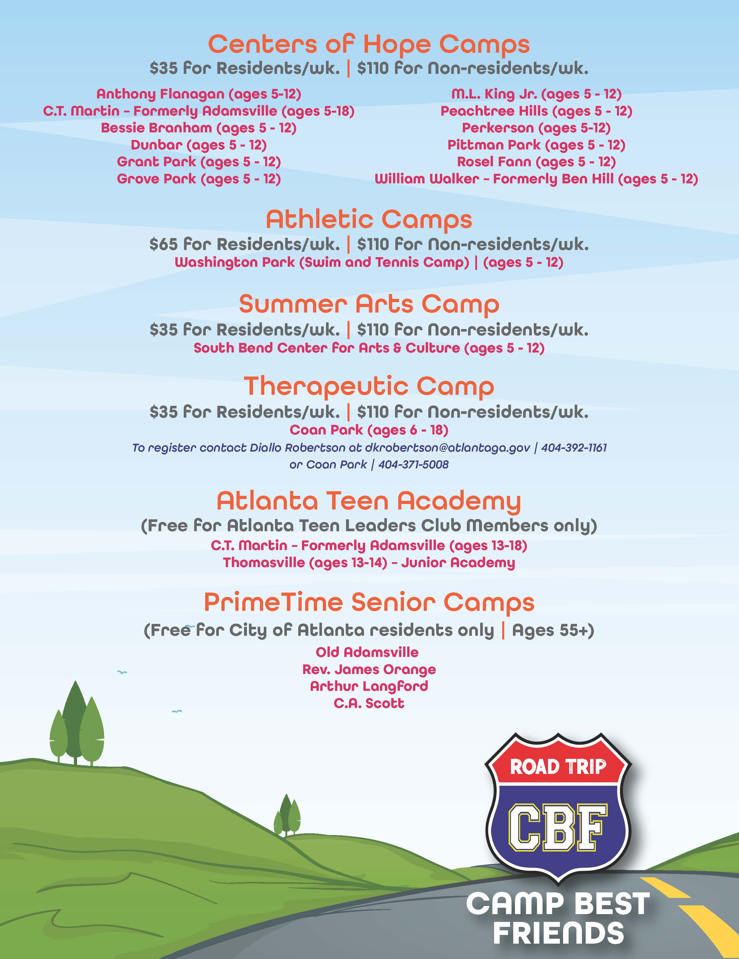 ATL Parks &amp; Rec on X: &ldquo;We&rsquo;re hitting the road this summer &amp; all 