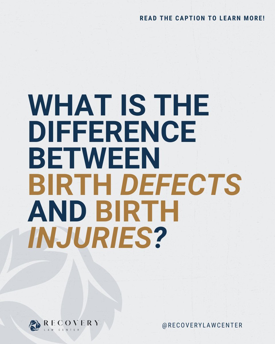 Understanding Birth Issues: Birth Injuries vs. Birth Defects 🤰💔

– Click the thread to learn more!

#childbirth #insuranceclaim #birthdefect #compensation #familylaw #personalinjurylaw #legaladvice #familyinlaw #personalinjury #birthinjury