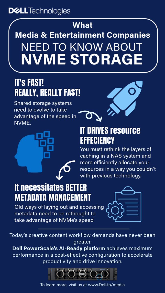 MarcoVespa's tweet image. #PowerScale offers a scalable architecture and the high-performance processing power needed to efficiently handle your M&amp;amp;E workloads!

Join us at NABShow 2024, &amp;amp; register for FREE for expo passes before March 31, with this code: NS8349
 
#iwork4Dell