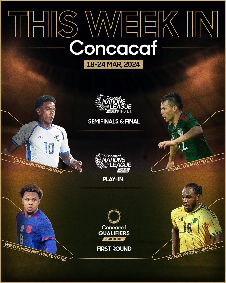 #ThisWeekInConcacaf @CNationsLeague comes to an exciting conclusion. In addition, the First Round of Concacaf Qualifiers for FIFA World Cup 2026 kicks-off.

Take a look at all the information here ➡️ bit.ly/4ciChEC 🔗⚽️