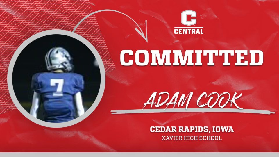 AdamCook02's tweet image. I am blessed to say that I am committing to Central College to continue my academic and athletic career. I would like to thank God, my family, my coaches, my teammates, and everyone that has helped me in my journey so far. Go Dutch! @CUI_Football