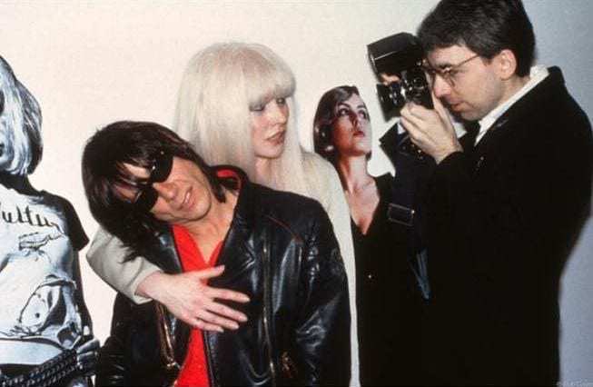 Always behind the camera. @chrissteinplays photographing Debbie and @IggyPop at the NYC launch event for MAKING TRACKS, May 1982. 📷: Bob Gruen