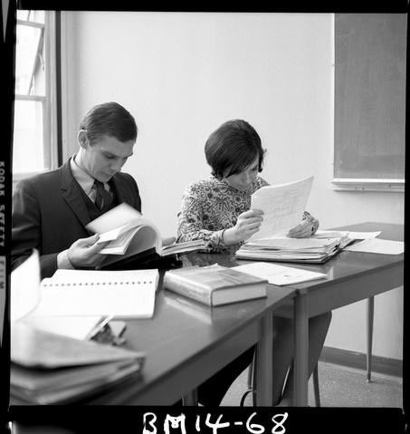 Study sessions, circa 1968. ✏ The technology may have advanced, but the focus and determination of our #BCITalumni is the same. Photo courtesy of @bcitarchives. #FlashbackFriday