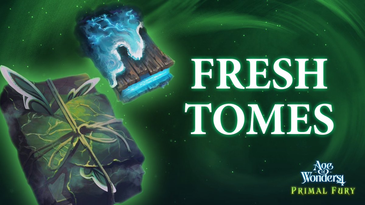 Have you heard? We've got fresh tomes off the shelf! 🌪️ Tome of the Fey Mists: A tier II tome that harnesses magical mists to protect your units ⛈️ Tome of the Stormborne: A tier IV tome that unlocks lightning spells & the Naga transformation! What do you think of them?