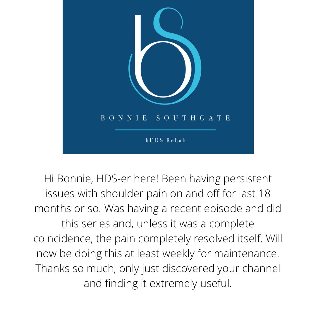 If you are #hypermobile looking for free #exercises for #shoulders, this is a recent comment from my you tube channel. youtube.com/c/hEDSRehab @JGjanegreen @BluesteinLinda #HSD #EDS #youtube #EhlersDanlosSyndrome