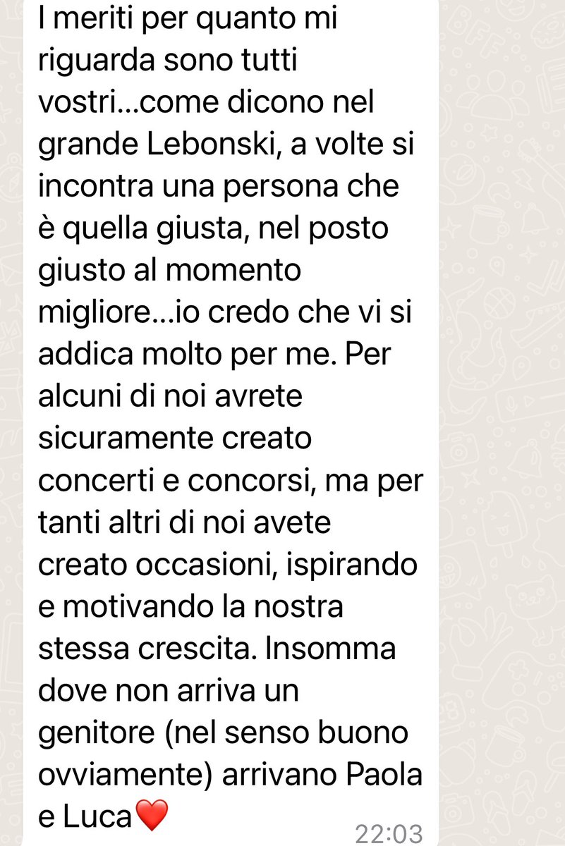 Dice ‘ma come fate ad andare avanti dopo la morte di un figlio?’. Perché lo vedo ogni giorno attraverso lo sguardo, il sorriso, le lacrime, l’entusiasmo, a volte le parole di tanti ragazzi, chi lo ha amato, conosciuto o solo sfiorato. E mi sembra che cresca assieme a loro ❤️
#Fra