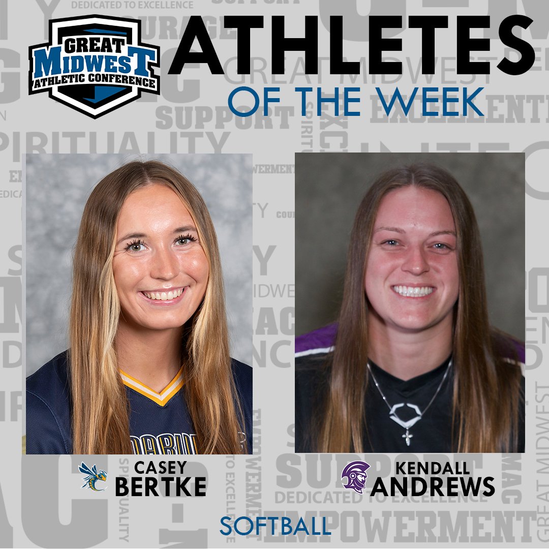 Great Midwest Softball Athletes of the Week🥎

#BeGreat | greatmidwestsports.com/news/2024/3/18…