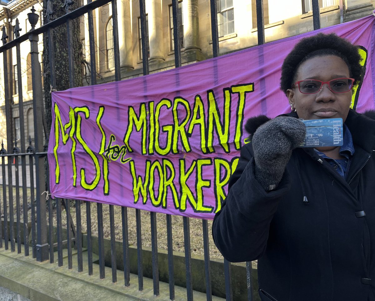UPDATE: Migrant leader & cancer survivor Kerian Burnett finally has MSI! We had a press conference today, outside of the NS legislature, to share this announcement & to renew our calls for #HealthcareForAll, specifically MSI on arrival for migrant workers & #StatusForAll