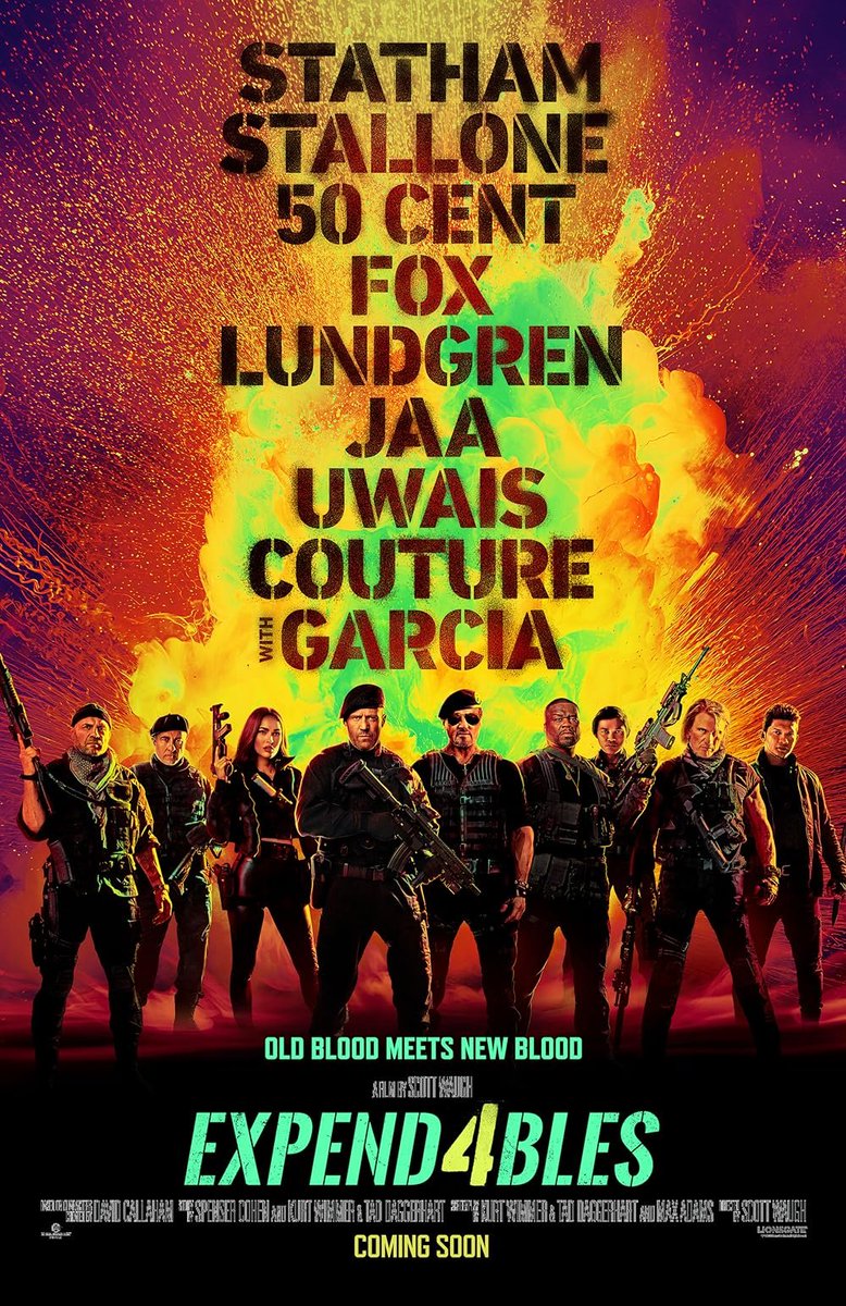#Now Watching #FilmX 

#Expend4bles (2023)
#PrimeVideo 

Armed with every weapon they can get their hands on, the Expendables are the world's last line of defense and the team that gets called when all other options are off the table.
#FirstWatch
