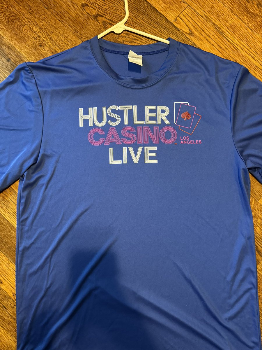 The shirts from the @HCLPokerShow MUG are fire! Was so busy having fun on the trip I almost forgot to say thank you @NickVertucciNV @TheRyanFeldman and the hustler team!