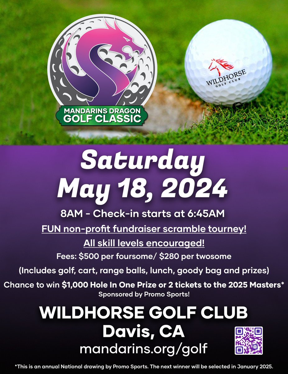 ⛳️ Two months left until the Mandarins Dragon Golf Classic! Register now and secure Early Bird pricing! $450 for Foursome / $250 for Twosome. 🔗 Register now at Mandarins.org/golf