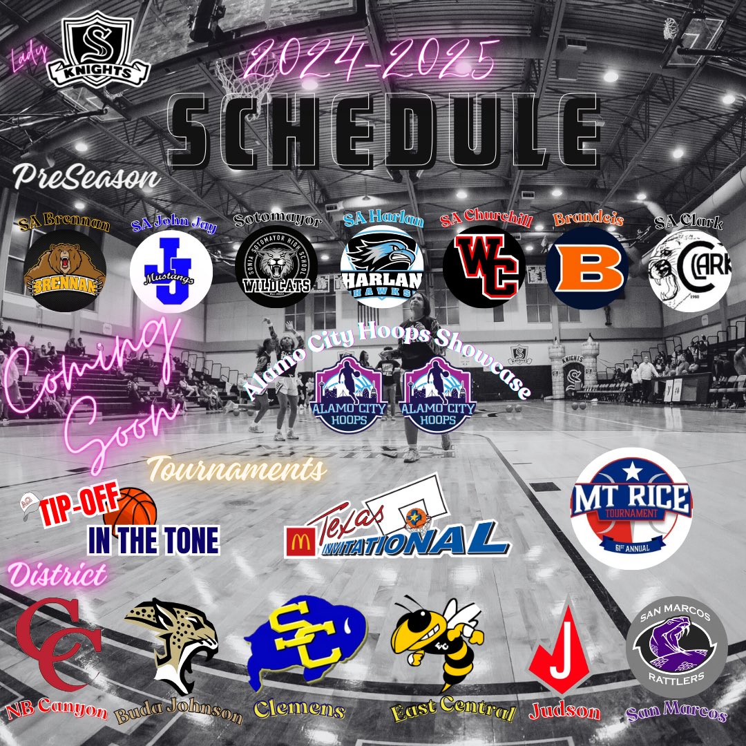 Subject to Change: Early look at the Lady Knight 2024-25 Season Schedule!!! The work starts now!!!!