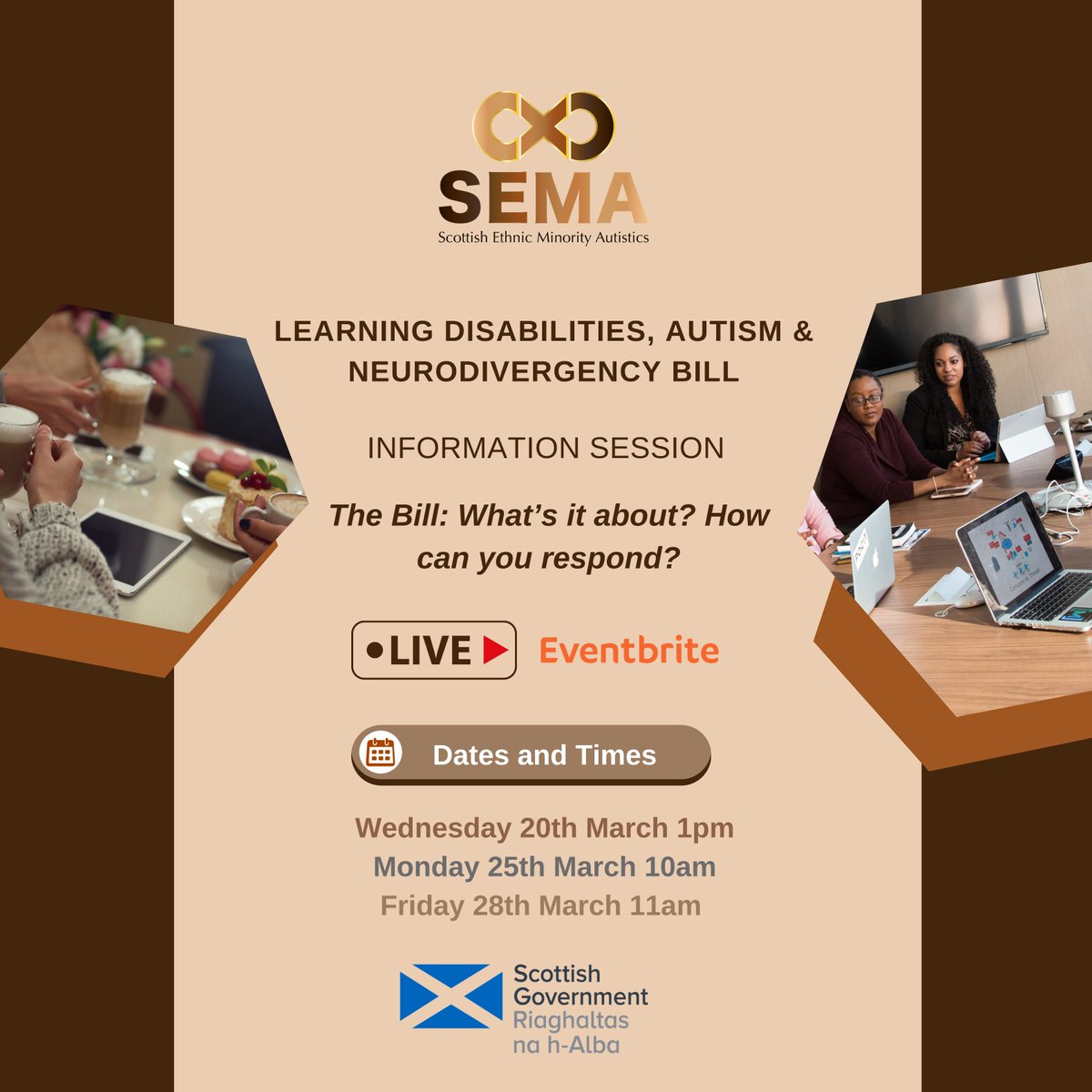 We are working with the #ScottishGovernment to reach out to racial minority groups to raise awareness of the public consultation which is due to end on April 21. Register for our online information session here: eventbrite.co.uk/o/scottish-eth… #ldanbill #Scotland #ActuallyAutistic