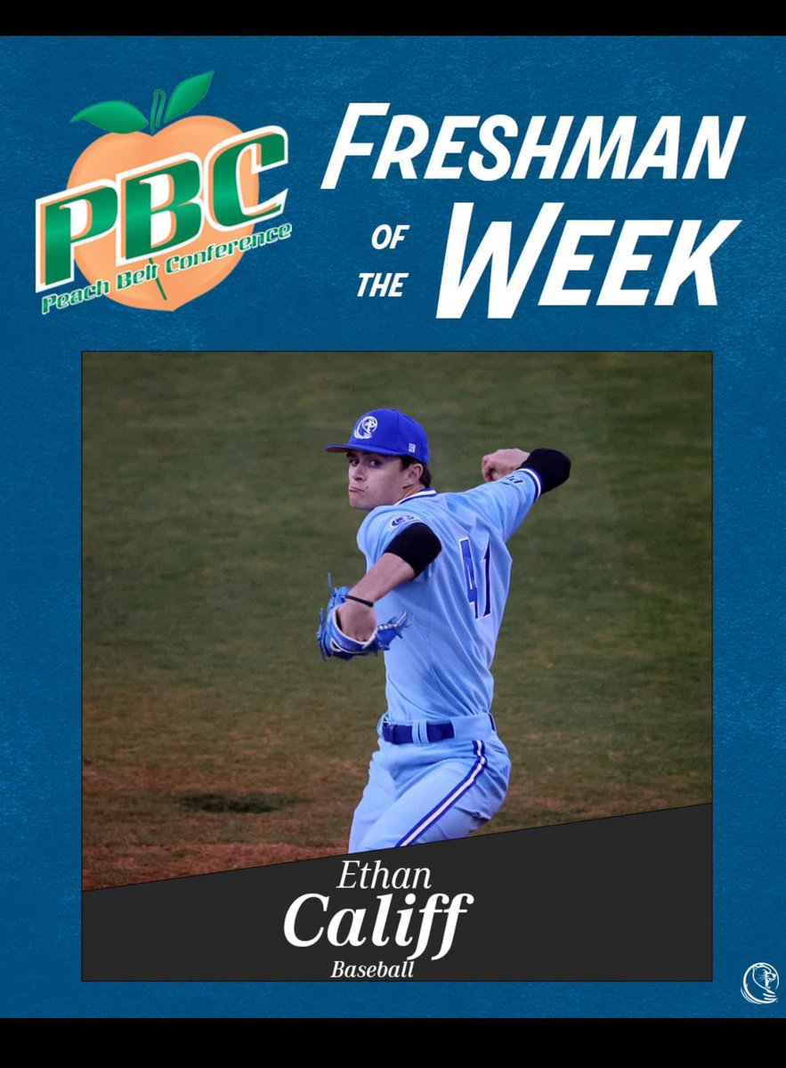 Congrats to former General Ethan Califf on being named conference freshman of the week!