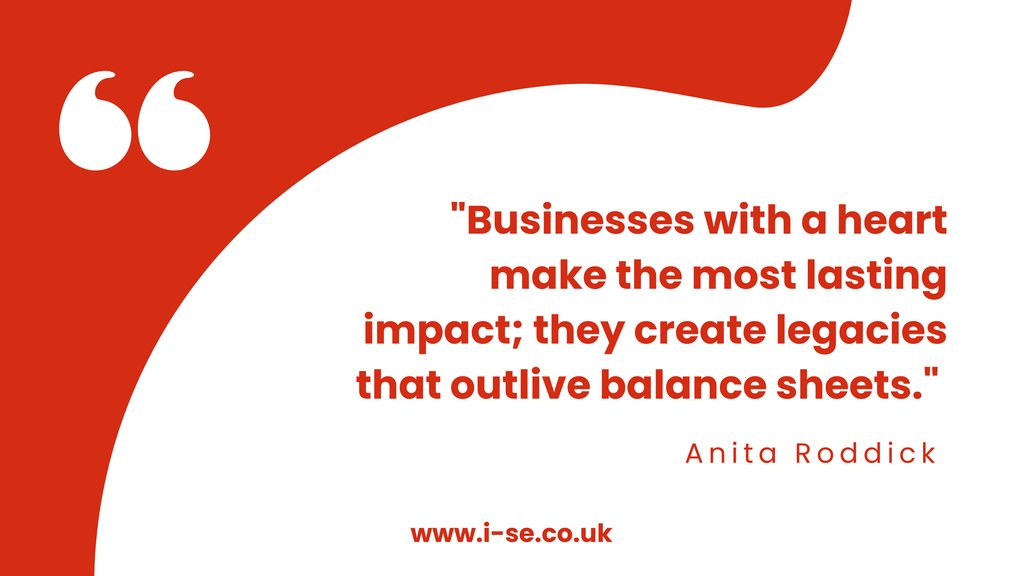 'Businesses with a heart make the most lasting impact; they create legacies that outlive balance sheets.' — #AnitaRoddick 🌍💚 #BrumStartups #GrowthMindset #BusinessDevelopment #Startups101 #NewBusiness #SocEnt #SocialEnterpriseLeaders #MotivationalQuotes #EntrepreneurialQuotes