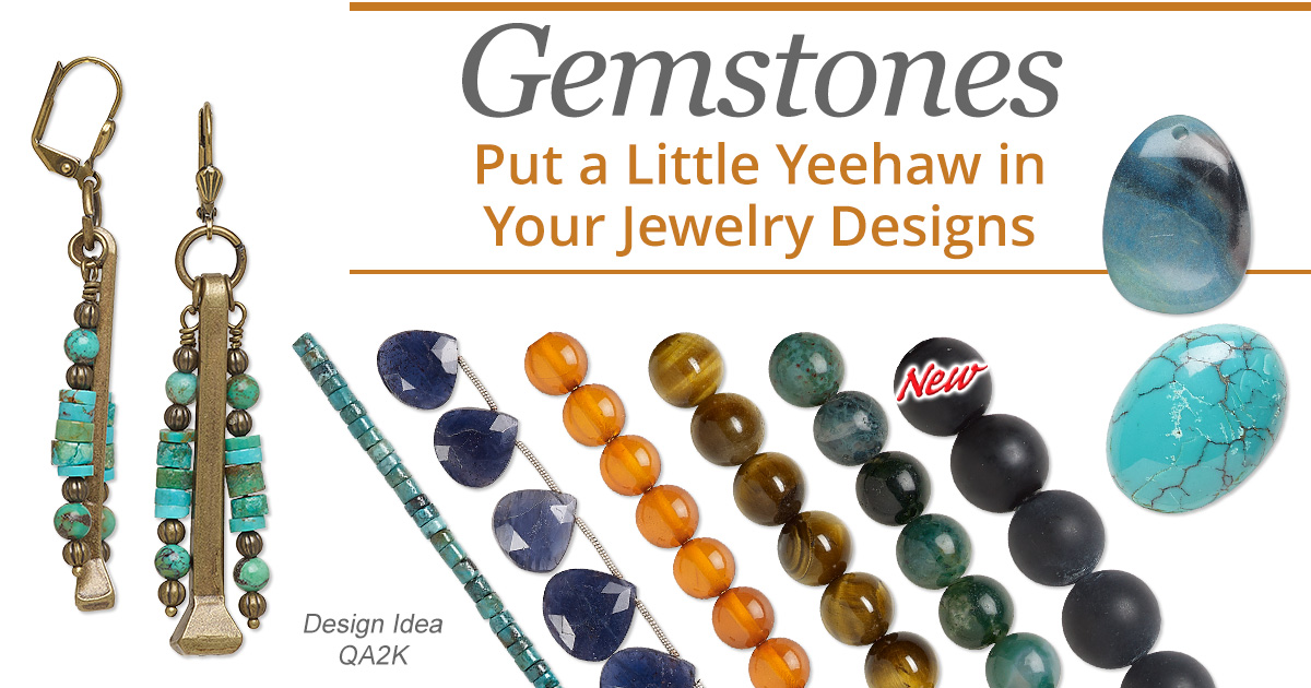 Gemstones are a fantastic resource for Western-inspired designs of all sorts, from stunning beadwork on leather to dainty dangles on #earrings. bit.ly/48ZWEn5