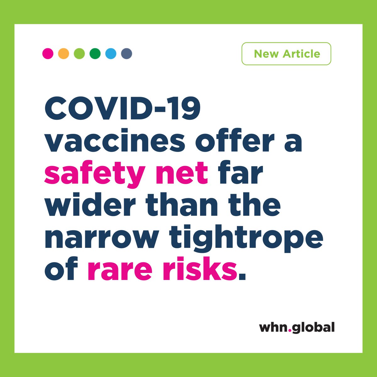 Let's set the record straight on #COVID19 vaccines. Concerns about potential risks are valid, but context is key. The reality? #Vaccination offers protection that far outweighs the rare risks. Read our latest article for a deeper dive → whn.global/debunking-misc…