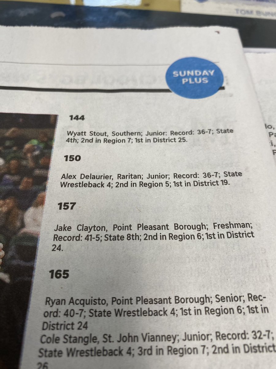 Shout out and congratulations to Alex Delaurier recognized in Yesterdays Asbury PARK press for his incredible season.